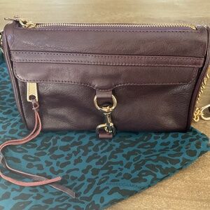 Burgundy Rebecca Minkoff Mini Mac Crossbody Bag